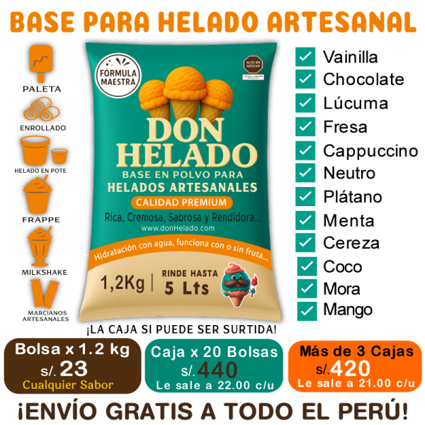 Base para helado artesanal